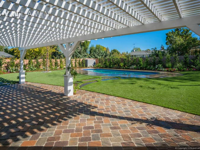 SYNLawn-artificial-grass-residential-backyard-landscape-pool-and-pavers